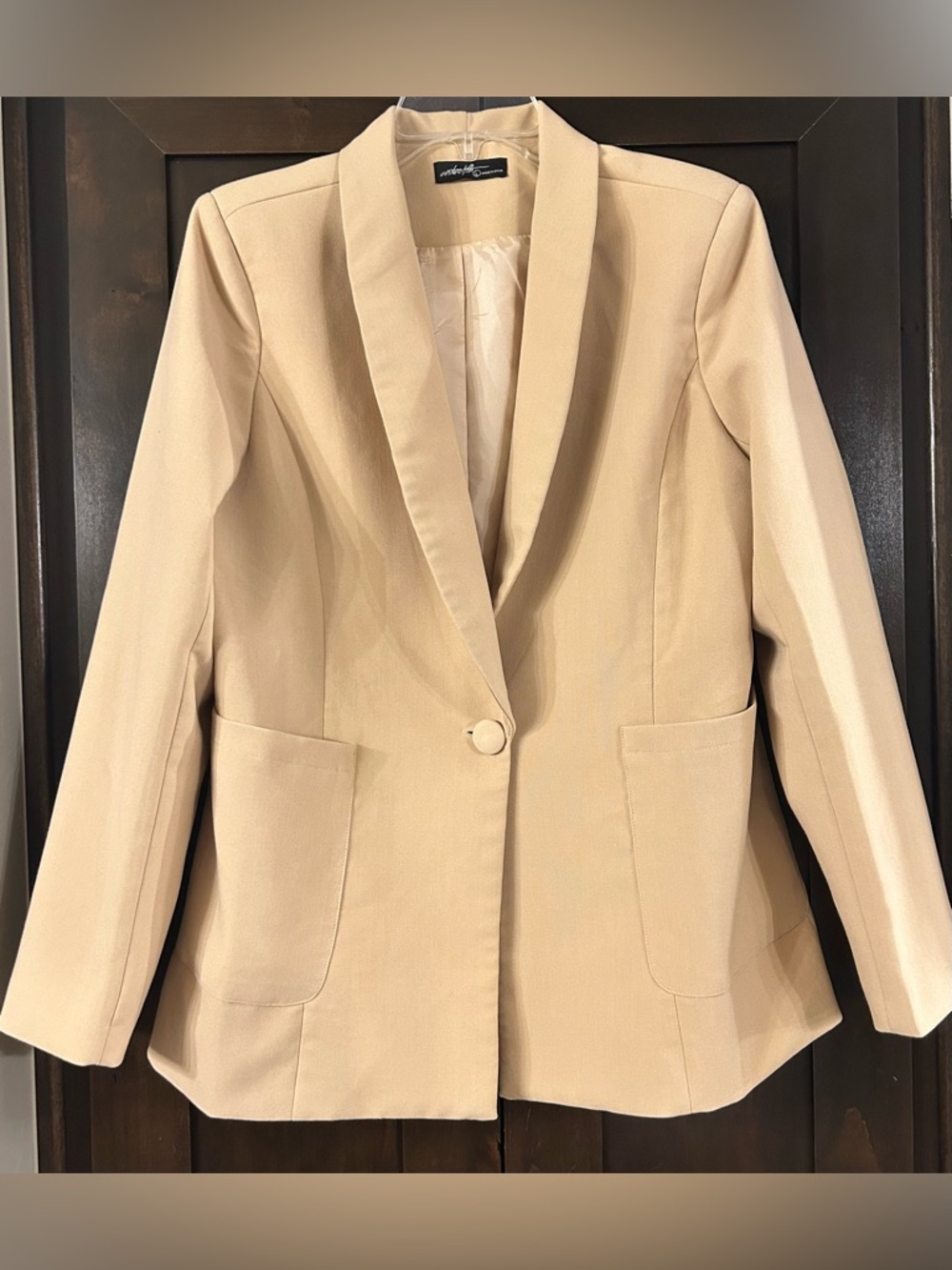 On Twelfth Tan Lined Blazer Sz L